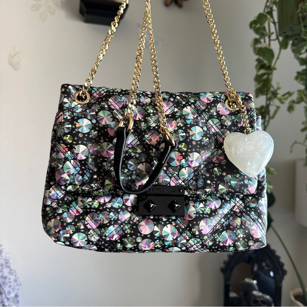 Betsey Johnson Iridescent Jewel Pattern Purse